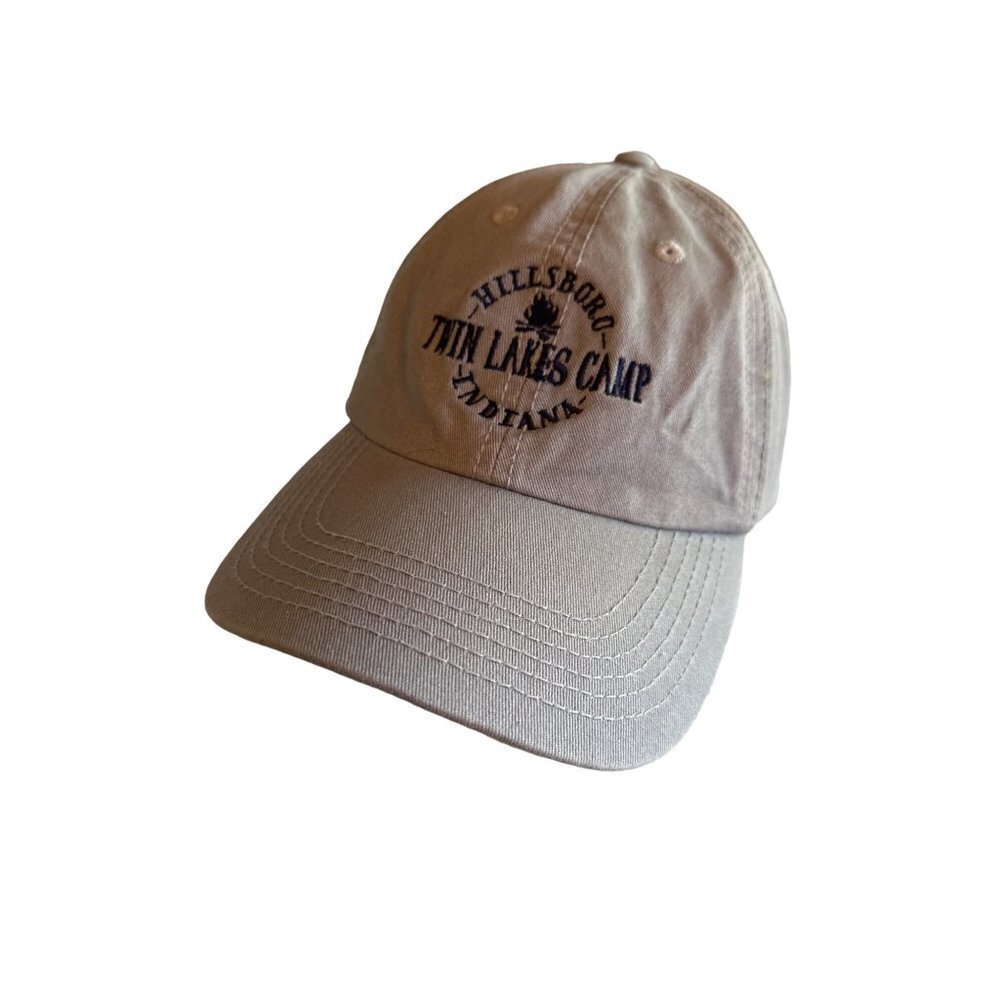 Twin Lakes‎ Camp Hillsboro Twin Lakes Camp Gray Hat Cap Adjustable